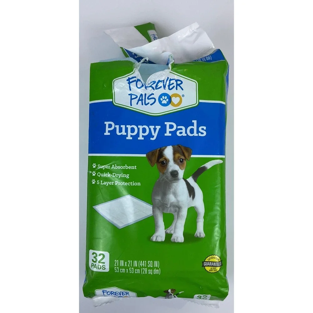 Forever Pals Puppy Dog Canine Pads 32 Count Super Absorbent Quick Drying 5 Layer